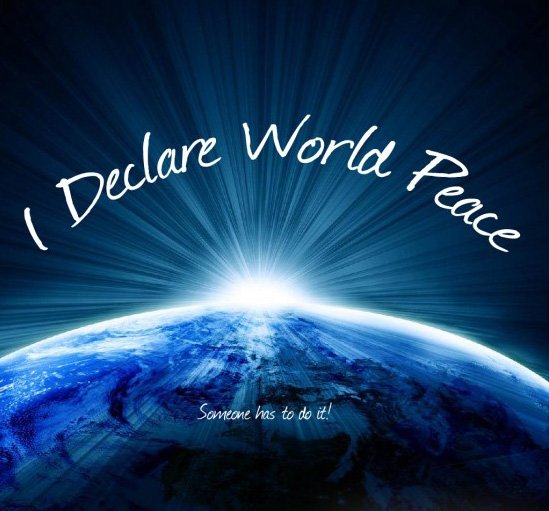 Wereldvrede uitgeroepen!!