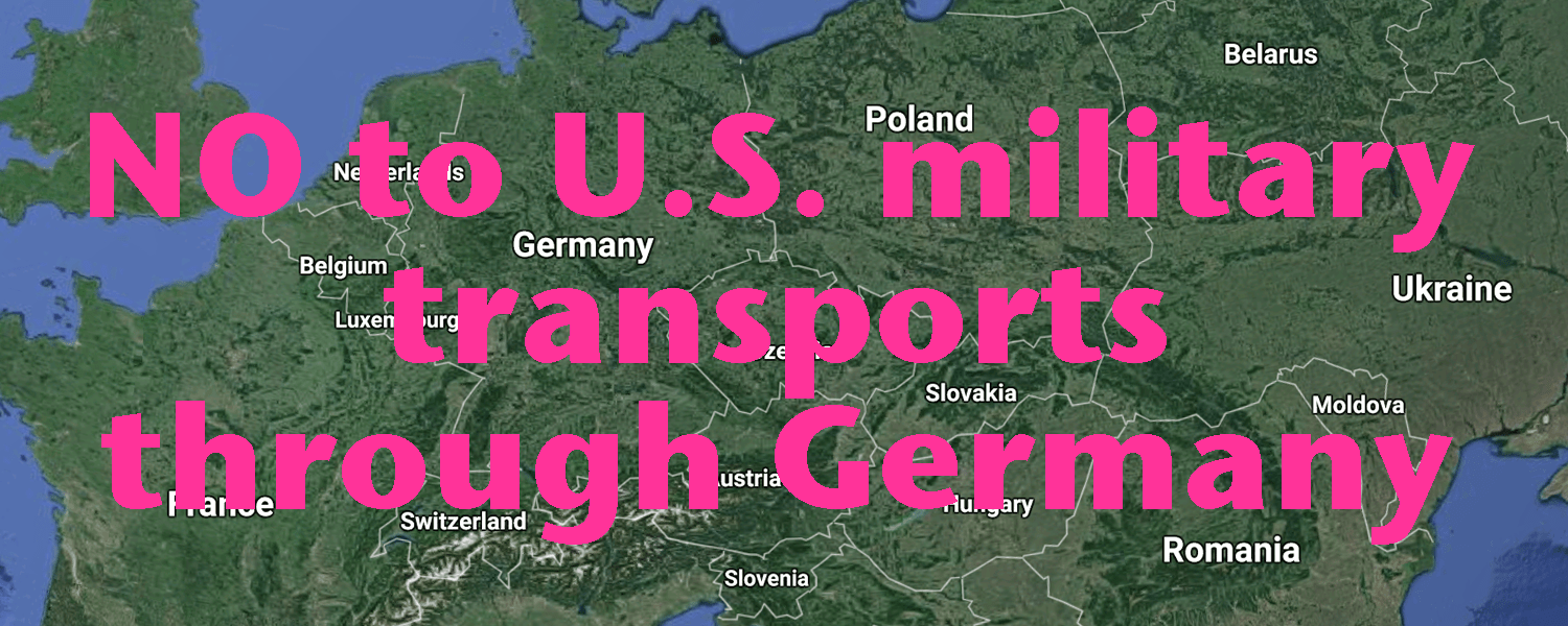 Stop militaire transporten van de VS en NAVO richting Russische grens >> niet nog een wereldoorlog!
