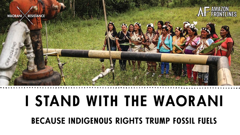 Waorani volk heeft 500.000 handtekeningen nodig voor het redden van hun woud en manier van leven vs. oliewinning