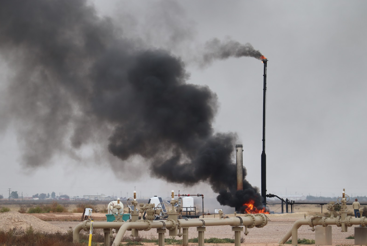 A common well-fire we captured near Pecos, TX.