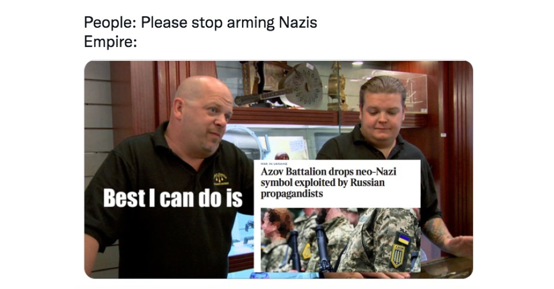 VS ‘lost Oekraïens nazi-probleem op’ door aanpassing van Azov logo en dat van andere nazi-bataljons