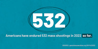 532 meervoudige moorden met vuurwapens in VS: van januari tot nu dagelijks gemiddeld meer dan 100 doden……